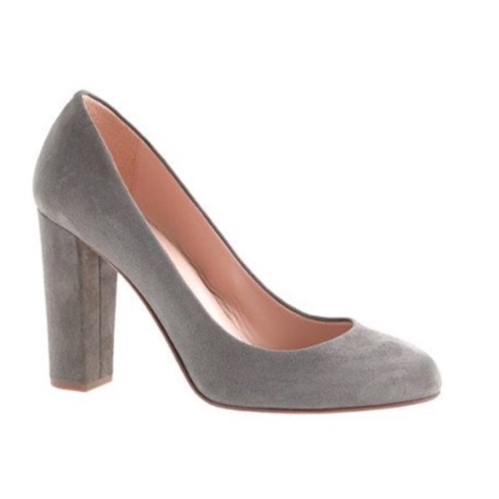 J.Crew Grey Suede Etta Heels